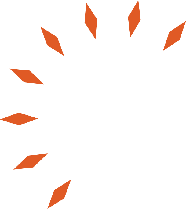 sun burst logo orange